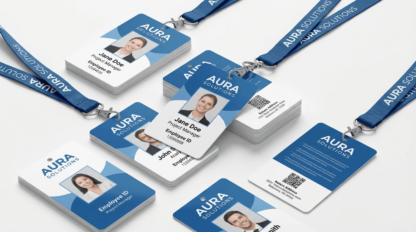 Gafetes Corporativos (Tarjetas PVC) — 2